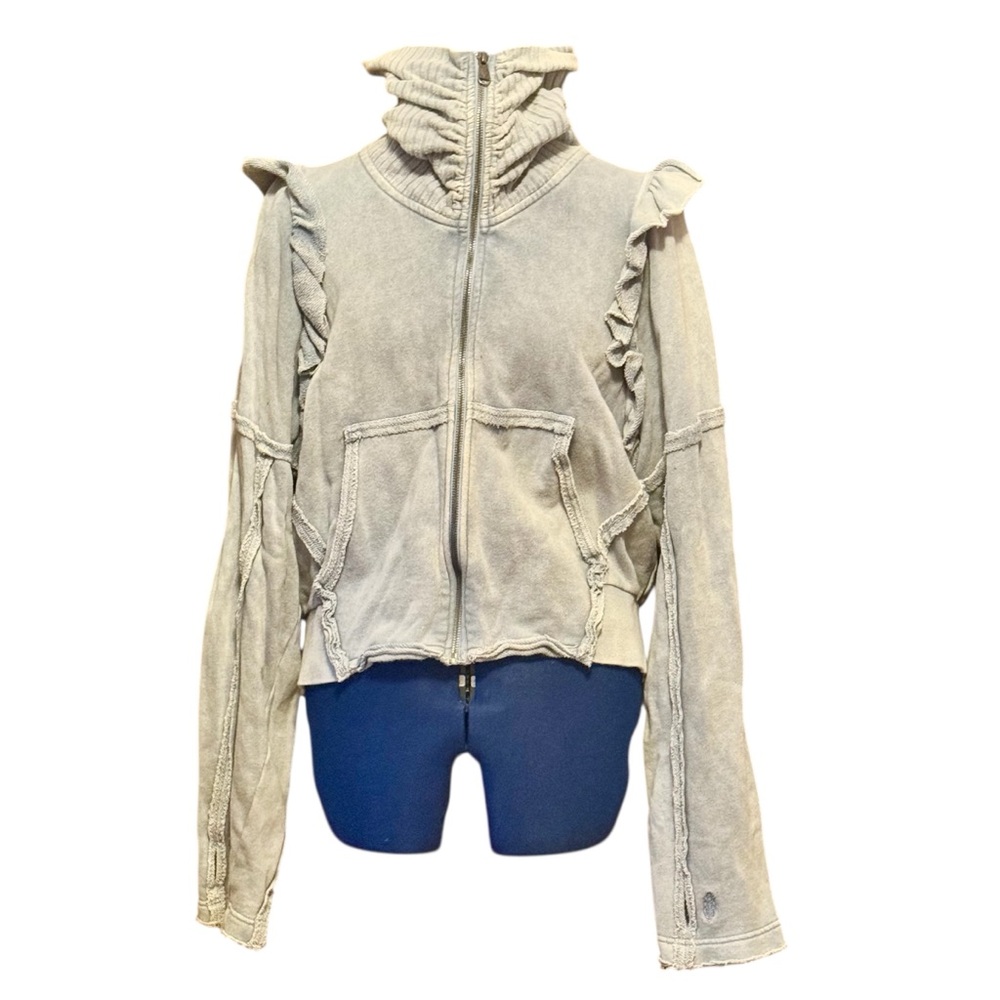 FP Movement by Free People NWOT Ruffled Shoulder Soft Jacket Size Medium